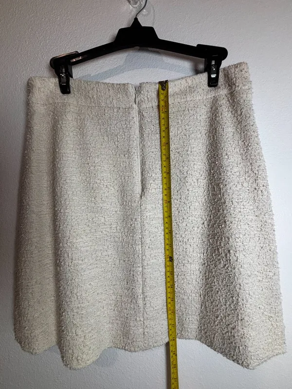 Preston & York Tweed Mini Skirt with Faux Pocket Details - Size M - Image 2