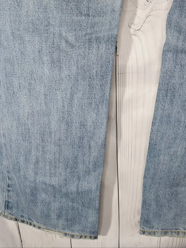 American Eagle Outfitters Light Wash Low-Rise Distressed Bootcut/Flare Y2K Jeans - Image 11