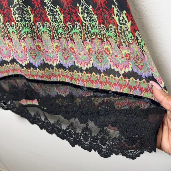 Anthropologie Uncle Frank Women Whimsigoth Coverup‎ Dress Small Velour Crochet - Image 6
