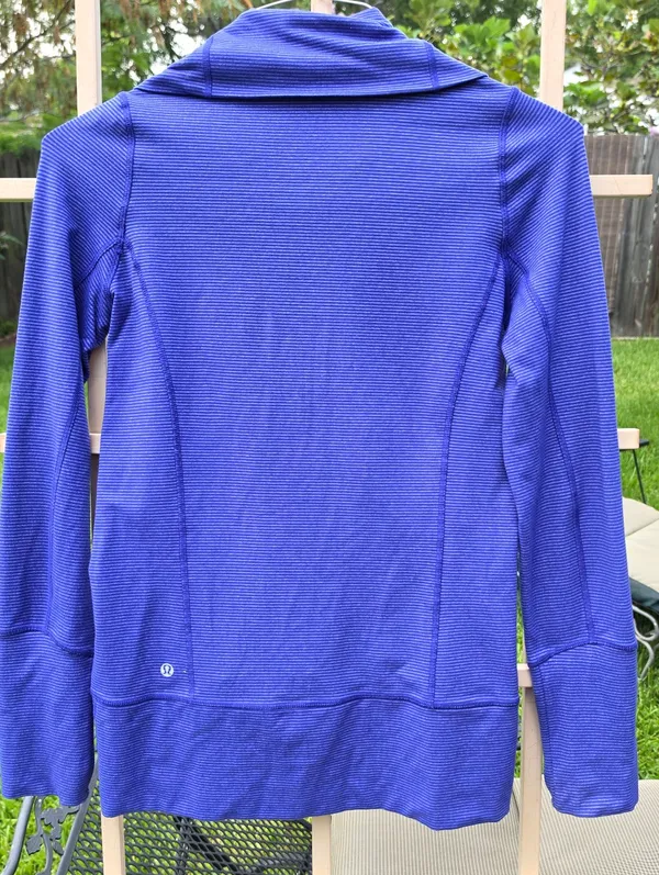 Lululemon In Stride Jacket Magenta Purple zip up Logo sz 6 - Image 6