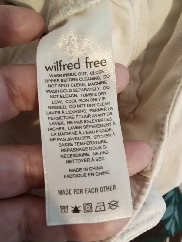 Wilfred Aritzia Ascendant Pant High Waisted cotton Utility Cream Wide Leg Sz4 - Image 9