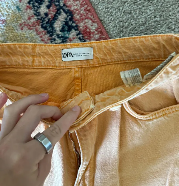 ZARA Orange Wide Leg Pants - Image 2