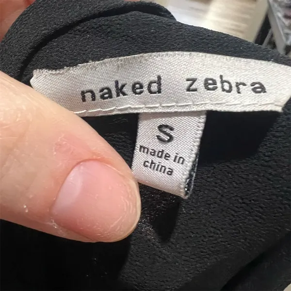Naked Zebra Women's Black Sleeveless V-Neck Blouse Size S Casual - Image 6