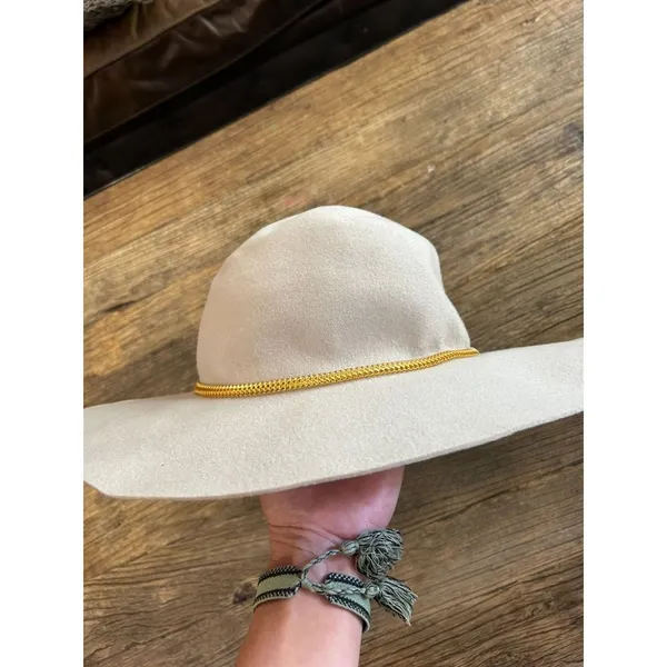 Hat Attack Glam Hat Beige & Chain Womens Size OS - Image 6