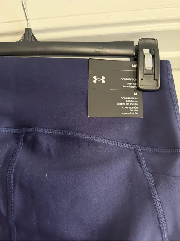 Under Armour Women's Navy Compression High-Rise Performance Leggings Size M NWT - Image 5