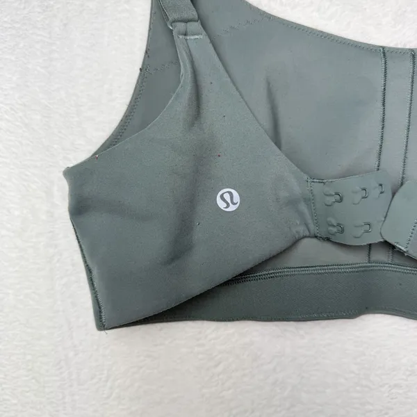 Lululemon In Alignment Straight-Strap Bra Tidewater Teal Green size 10 C/D - Image 7