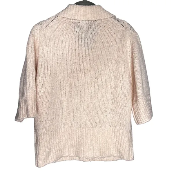 Reformation Daphne‎ Collared Cardigan Size Medium Sorbet Pink Short Sleeve - Image 7