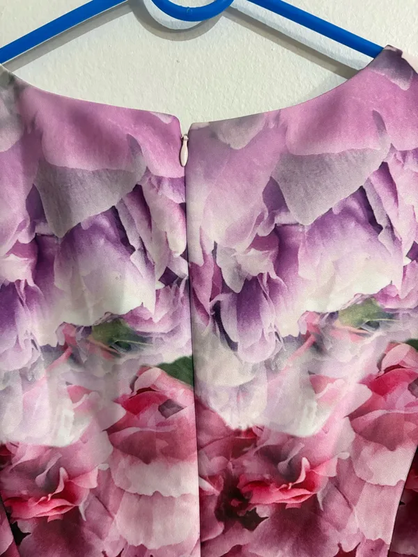 Adrianna Papell Pink Floral Dress - Size 8 - Image 8