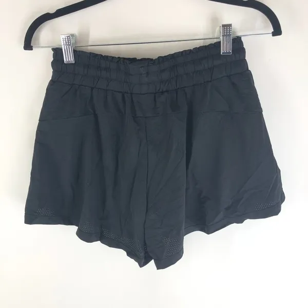 Halara High Waisted Elastic Waistband Drawstring Ruched Pocket Shorts 3" Black S - Image 5