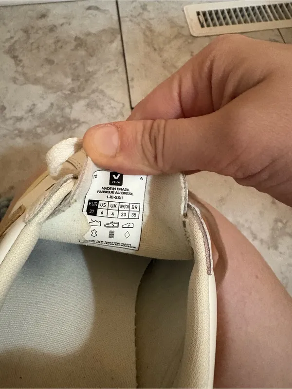Veja Esplar Leather White Platine Sneakers - Image 11