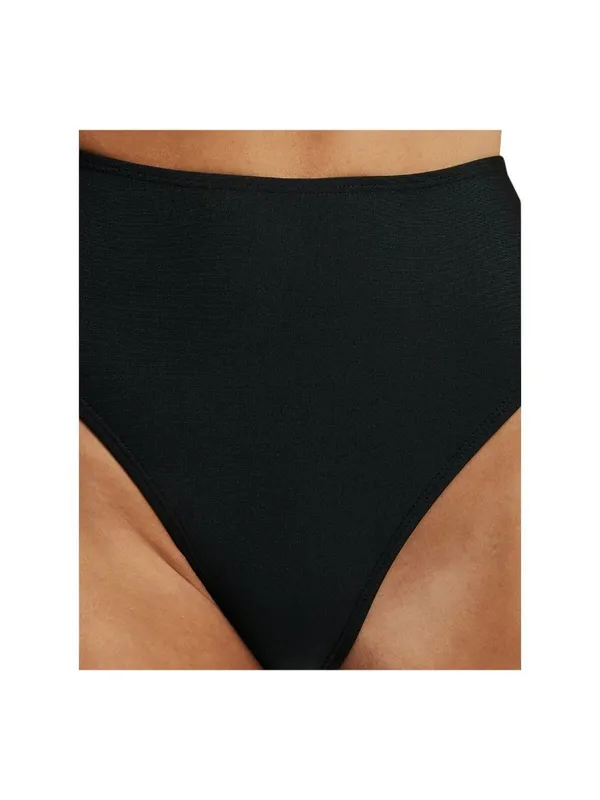 NWT Cotton On High-Waisted Cheeky Bikini Bottoms 6335721-46 Black Shimmer M - Image 3