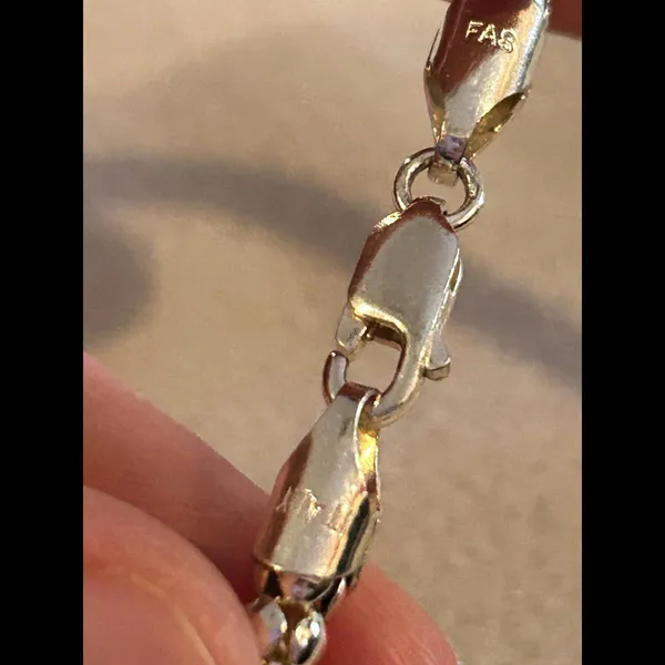 Necklace 12.56g lot d6 925 sterling silver chain - Image 5