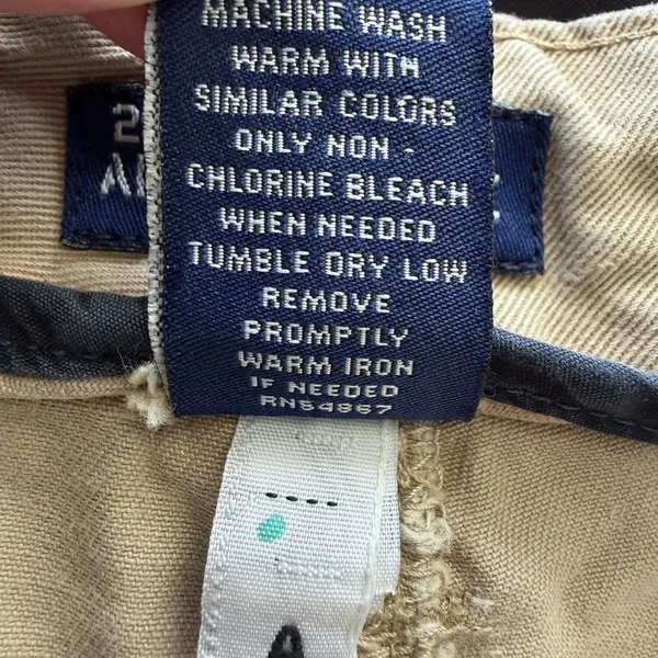 VTG Y2K Abercrombie‎ Women's 10R 25 Issue Wide Leg Flare Pants Khaki Minimalist - Image 14