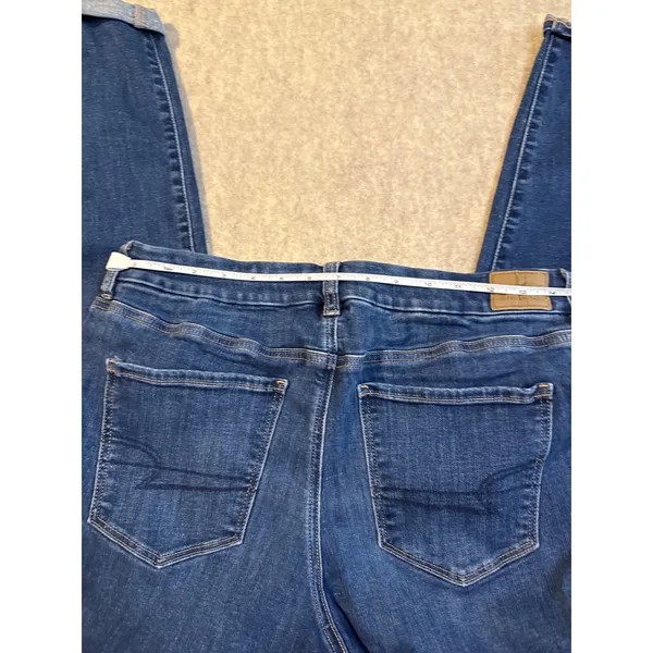American Eagle Skinny Jeans Medium Wash Blue Denim Women Size 8 Regular - Image 8