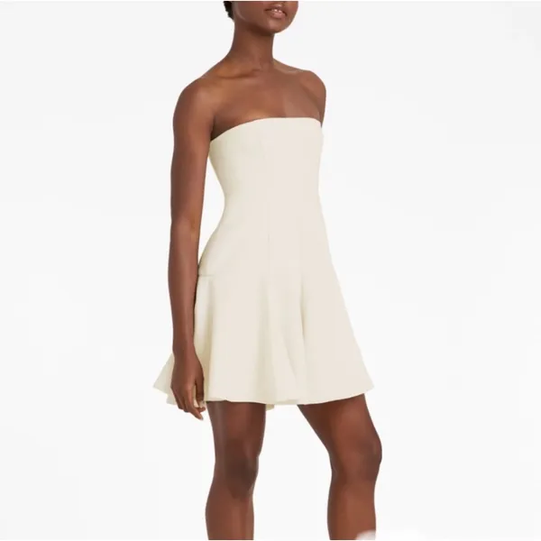 New! Cinq a Sept Arleen Strapless‎ Mini Dress in Ivory Sz 10 $495 - Image 6