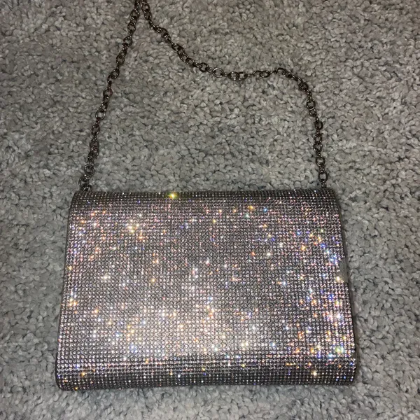 Silver Sparkly Evening Bag - Image 4