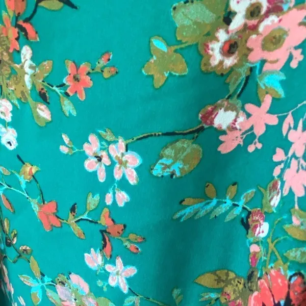 Strappy green floral dress size medium - Image 3