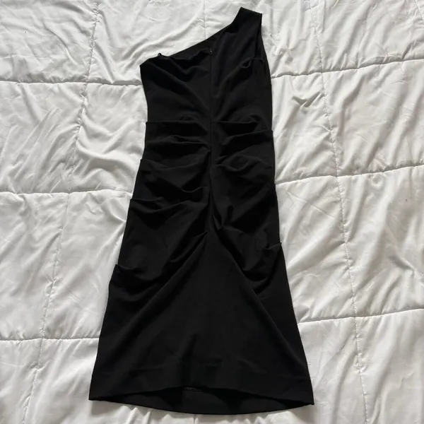 Nicole Miller Womens‎ Black One Off Shoulder Bodycon Mini Dress Cocktail Party - Image 8