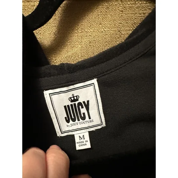 NWT Juicy By Juicy Couture Midweight Track Jacket Black Size Medium - Image 2