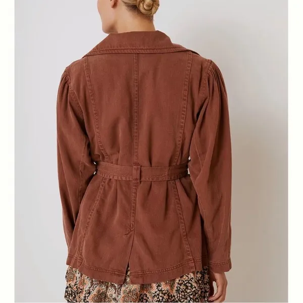 Anthropologie soft‎ twill jacket M - Image 2