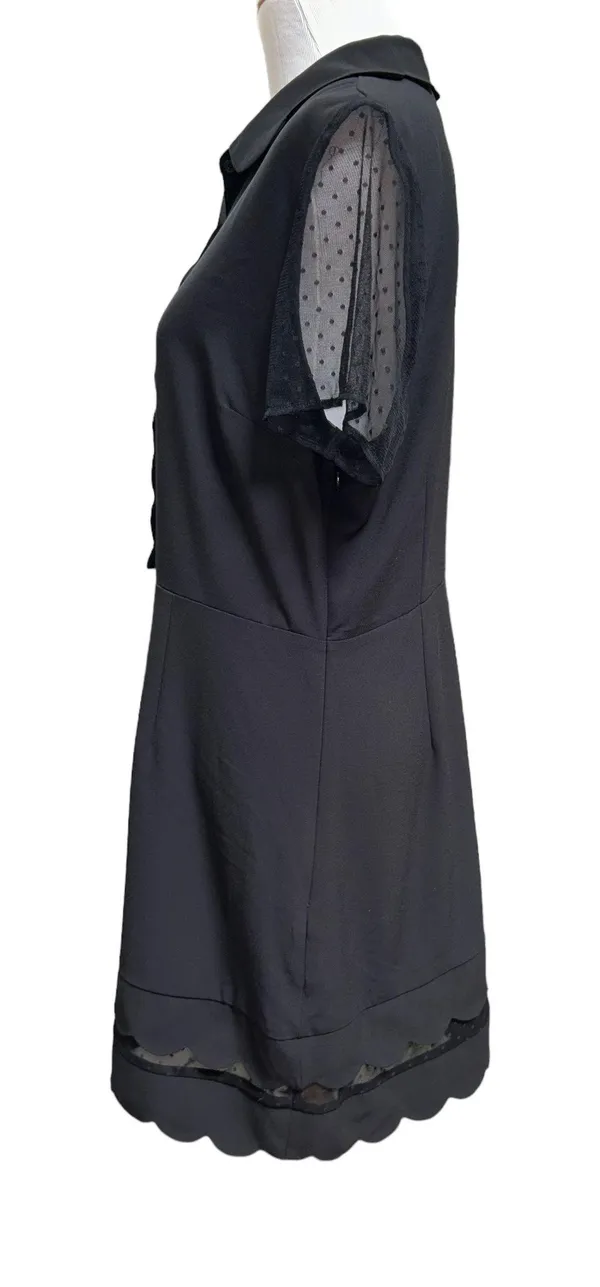Maison Jules xl black scallop dress lbd - Image 4