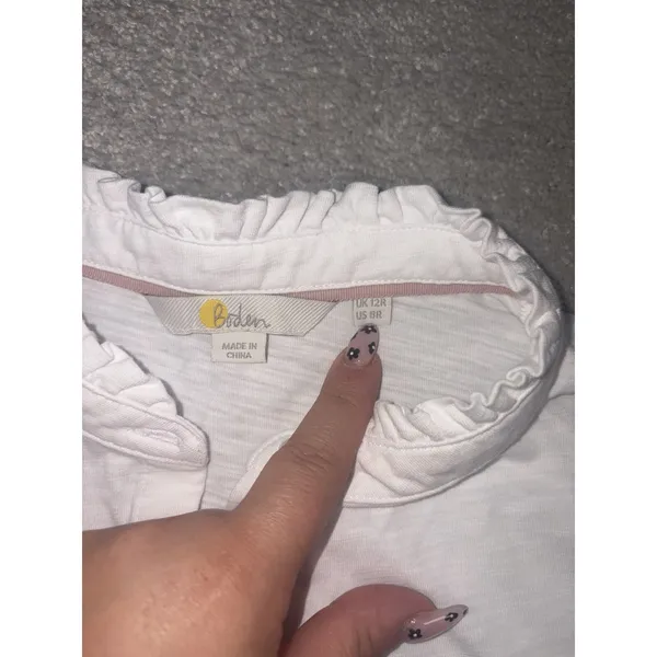 Boden white cotton ruffle - Image 5