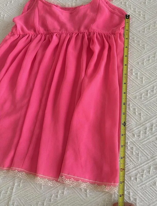 Victoria’s Secret Neon Pink Cream Lace Babydoll Lingerie Top Sz M Medium - Image 9