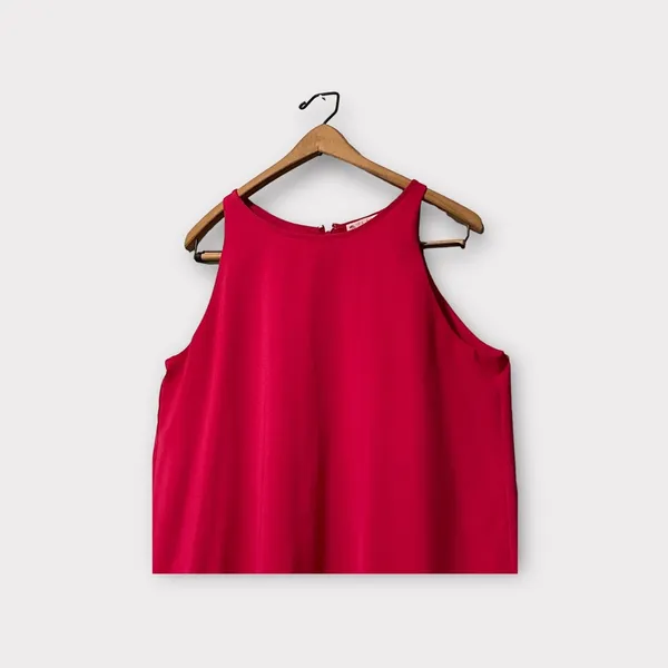 Lila Rose Dress Size12 Lipstick Pink A-line‎ Layered Split Back Feminine - Image 4