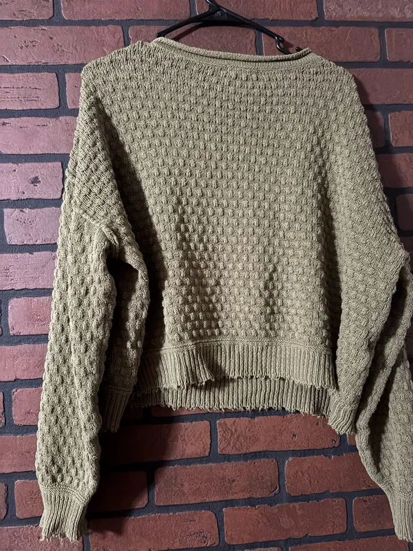 Altar'd State Sweater Knit Cropped olive green - Image 3