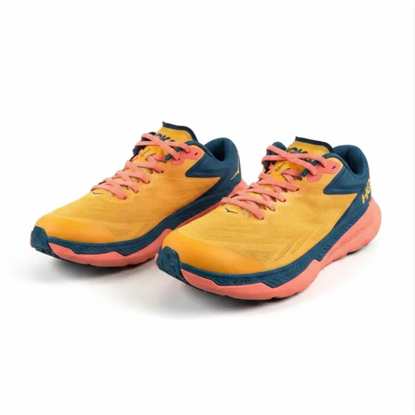 HOKA One One Zinal Trail Running Shoe Sneaker Women 10B Orange Mesh Everyday - Image 3