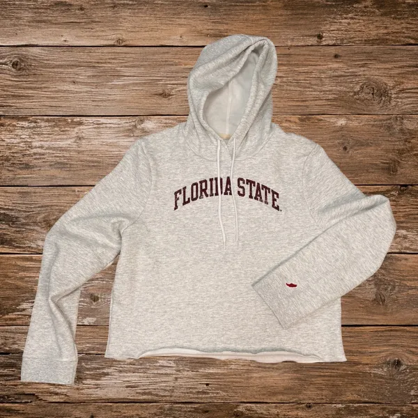 League FSU Florida State Seminoles Cropped Hoodie L Collegiate Athleisure - Image 2