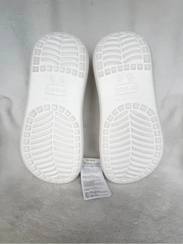 Crocs Classic Crush Platform Clogs White Color Unisex M8/W10 NEW - Image 11