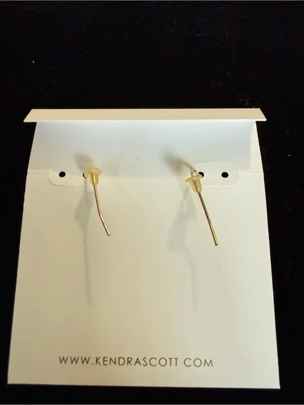 Kendra Scott Black Gold Iridescent Large Danielle Drop Earrings RARE - Image 3
