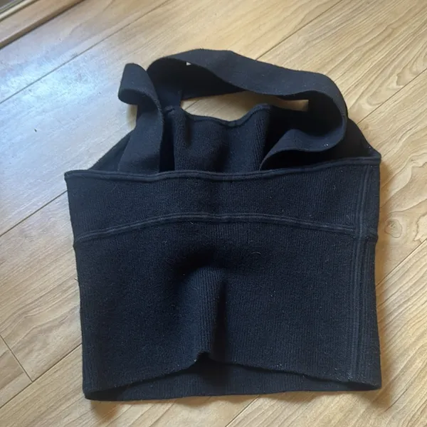 Black Knit Halter Top - Image 2
