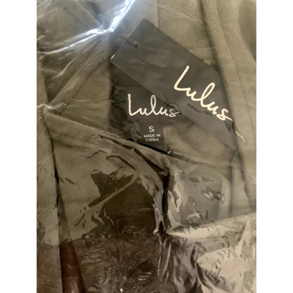 Lulus Wild at Heart Olive Green Vegan Suede Moto Jacket S NWT - Image 6