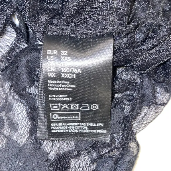 H&M Black Lace Puff Sleeve Top Sheer Romantic Coquette Going Out Blouse - Image 5