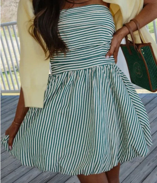 These Three Boutique Emmie Mini Dress-Green - Image 2
