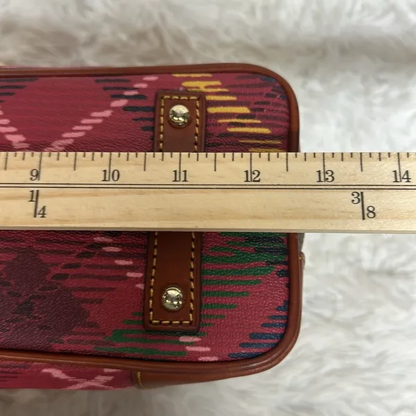 Dooney and Bourke Plaid Tartan Dome Handbag with Pebbled leather - Image 10