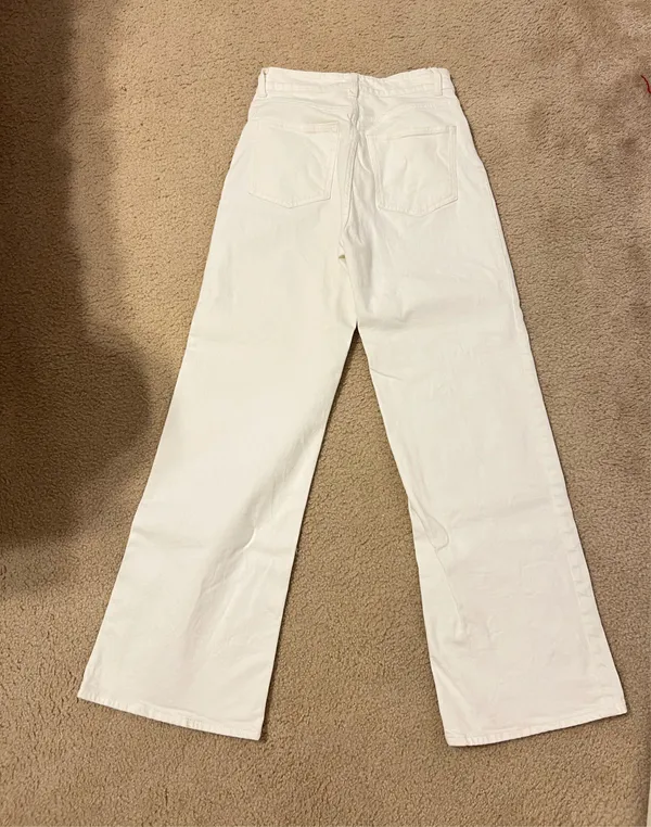 H&M White Jeans Denim Women’s 6 - Image 2