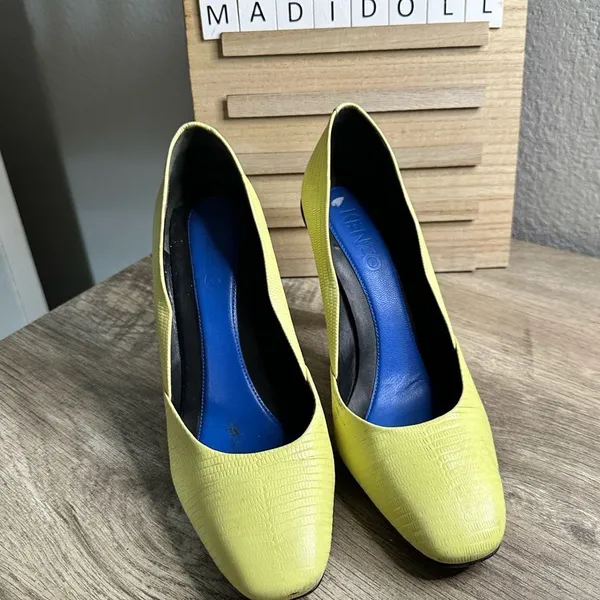 Kenzo Women’s 37 Yellow/Lime Green Heels - Image 5