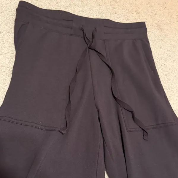 Quince SuperSoft Fleece Cropped Wide Leg Pants - Image 6