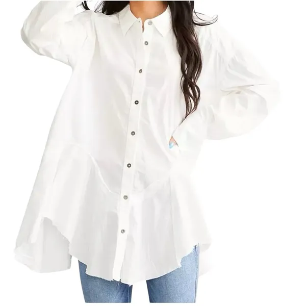 FREE PEOPLE We The Free - Freya Poplin Tunic timeless relaxed fit size S - Image 12