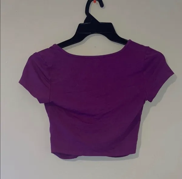 Garage Purple Crop Top Tee M - Image 3