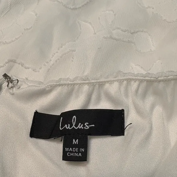 Lulu's Textured White Jumpsuit size M - Image 9