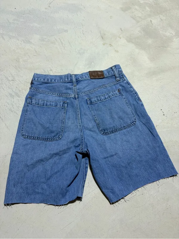 Madewell the dad Jean cutoff Denim Shorts blue 26 - Image 3