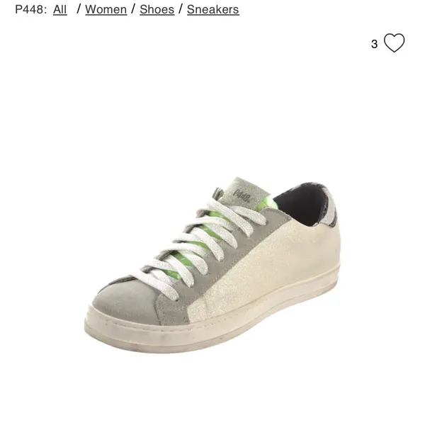 P448 Gray and White Lace-Up Sneakers - Image 5