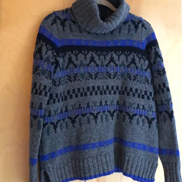 Madewell Ice Blue Fair isle Turtleneck Sweater - Image 4