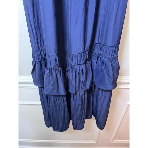 Ramy Brook Nelly Dress Midi MSRP $495 Size XXS Navy Blue Flowy Cocktail NWT - Image 8