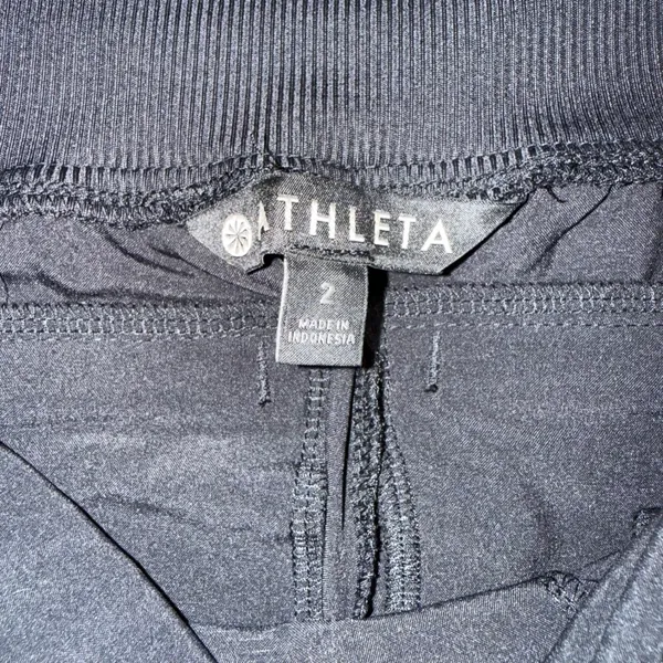 Athleta Chelsea Tapered Pants Womens 2 Black Excellent‎ Ribbed Stretch Active - Image 2