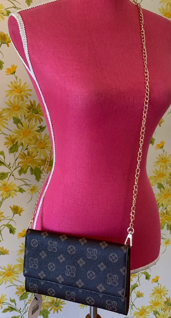 Crossbody Wristlet Clutch Brown - Image 4